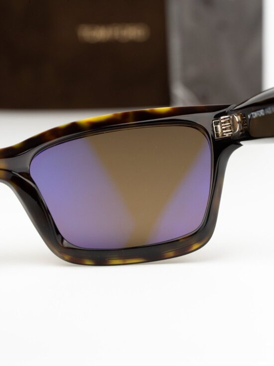 Tom Ford MIKEL Women Sunglasses Havana Brown Polarized Rectangle FT1085 52H NEW main image 5